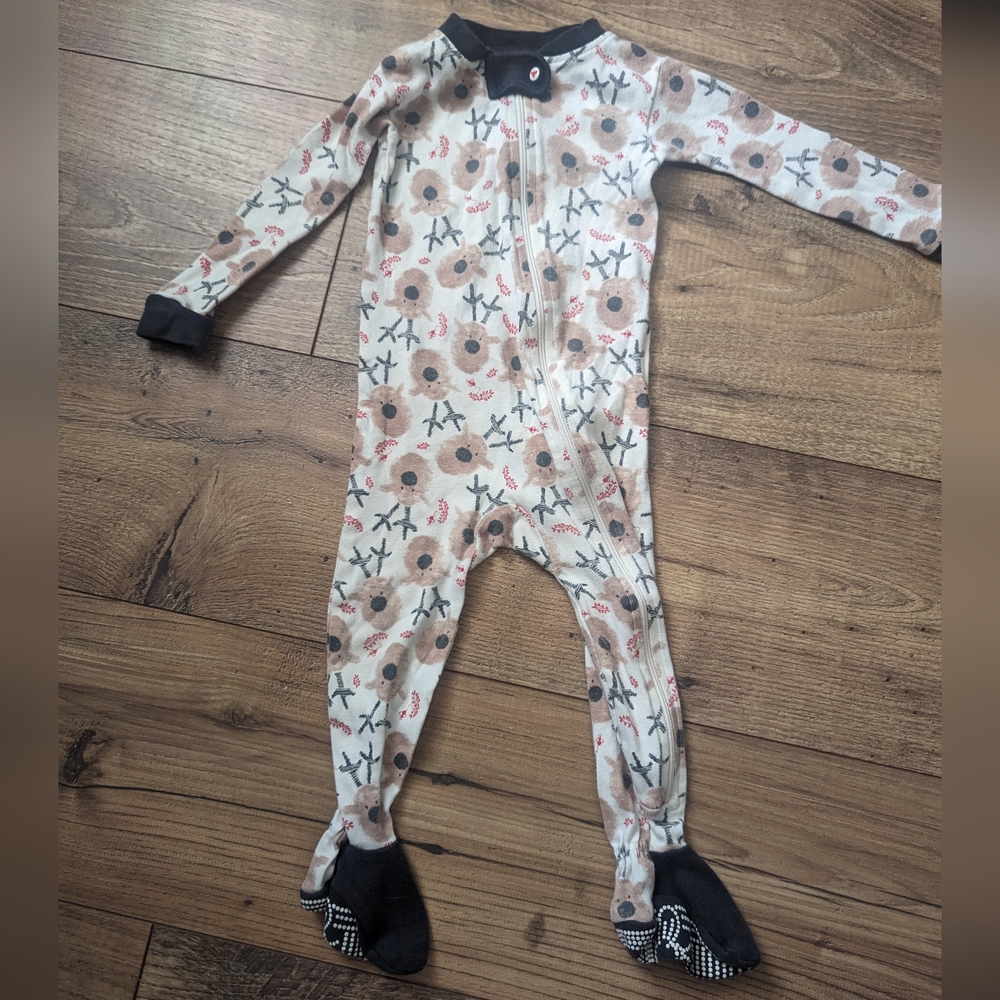 Burt's bees reindeer footie pajamas 12m